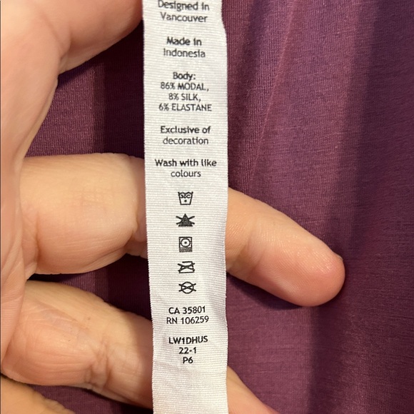 LULULEMON Women's Modal-Silk Yoga Tank Top Tie Back Athletic Velvet Dust Size 8 - Picture 4 of 8